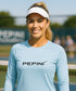 Pepini Bold Logo | Long Sleeve Performance Tee by Pepini Pickleball β white Men's Long Sleeve Performance Tee front view